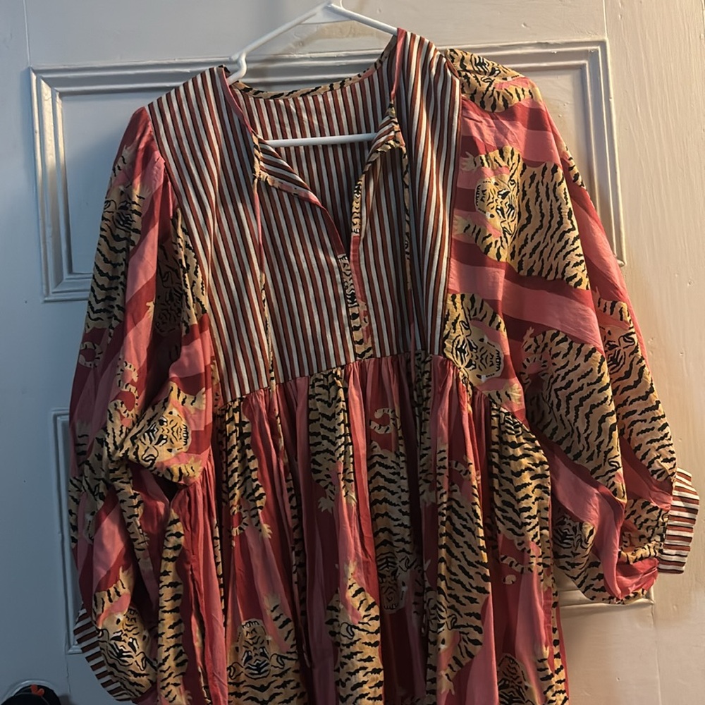 Boho Tiger Stripe Maxi Dress - Picture 3 of 4
